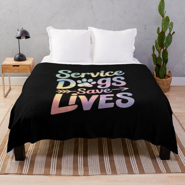 Item preview, Service Dogs Save Lives Funny Dog Tie Dye Animal Advocate designed and sold by InspiredFoul.
