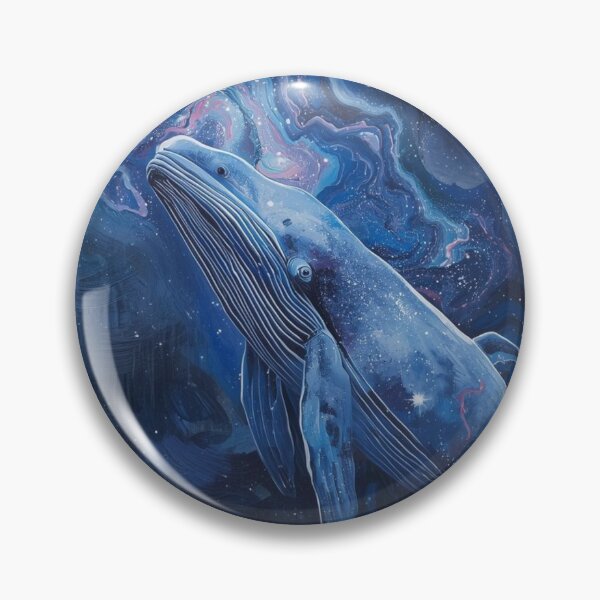 Item preview, Cosmic Whale Galaxy Art – Space Whale Swimming in Nebula Stars Dreamy Fantasy Print designed and sold by TitanRN.