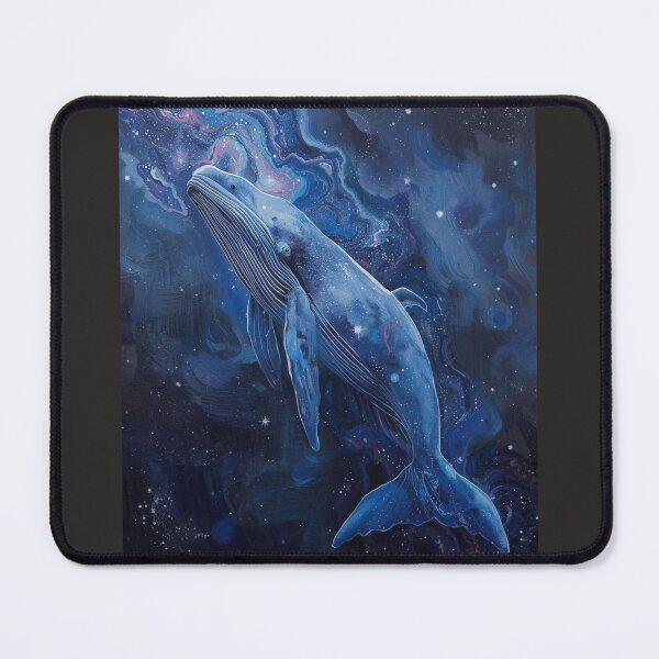 Item preview, Cosmic Whale Galaxy Art – Space Whale Swimming in Nebula Stars Dreamy Fantasy Print designed and sold by TitanRN.