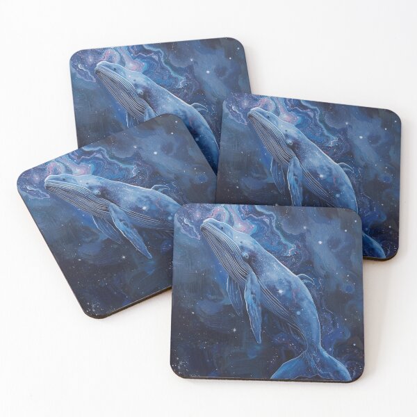 Item preview, Cosmic Whale Galaxy Art – Space Whale Swimming in Nebula Stars Dreamy Fantasy Print designed and sold by TitanRN.