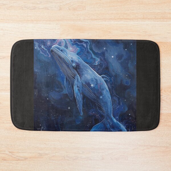 Item preview, Cosmic Whale Galaxy Art – Space Whale Swimming in Nebula Stars Dreamy Fantasy Print designed and sold by TitanRN.