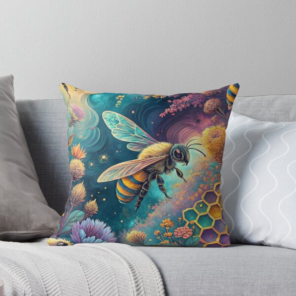 Item preview, Abeja, colmena y flores designed and sold by justrachna.