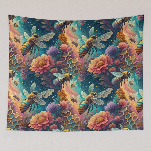 Item preview,  Bee , Bee Hive And Florals  designed and sold by justrachna.