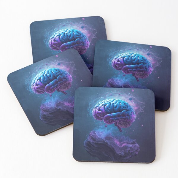 Item preview, Neon Brain Synapse Explosion – Psychedelic Art Print designed and sold by TitanRN.