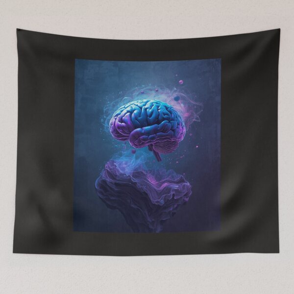 Item preview, Neon Brain Synapse Explosion – Psychedelic Art Print designed and sold by TitanRN.
