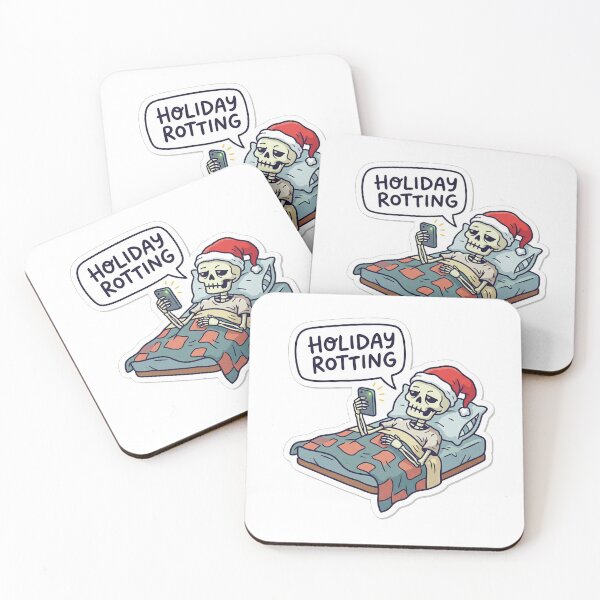 Item preview, Holiday Rotting Skeleton Christmas Bed Rot Phone Gen Z Humor designed and sold by ArtByYunus.
