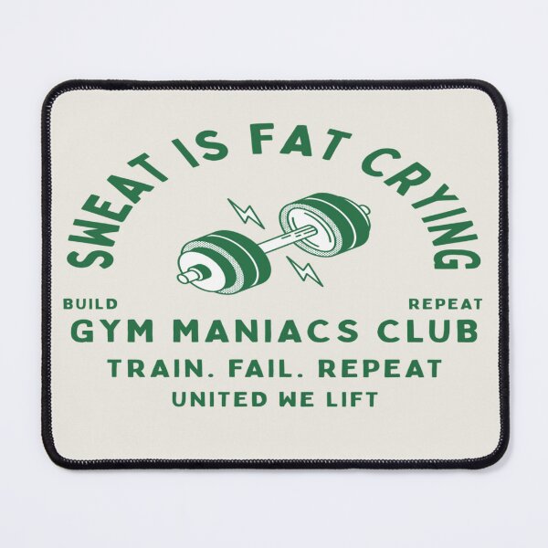 Item preview, Sweat Is Fat Crying Gym Maniacs Club | Funny Workout Motivation | Bodybuilding Retro Vintage designed and sold by IvayloUzunov.