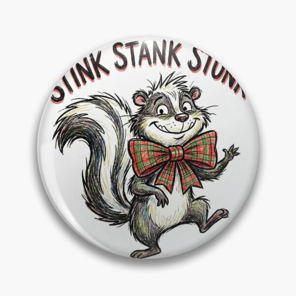 Item preview, Stink Stank Stunk Skunk Christmas Grinch Pun Funny Holiday Bow designed and sold by ArtByYunus.
