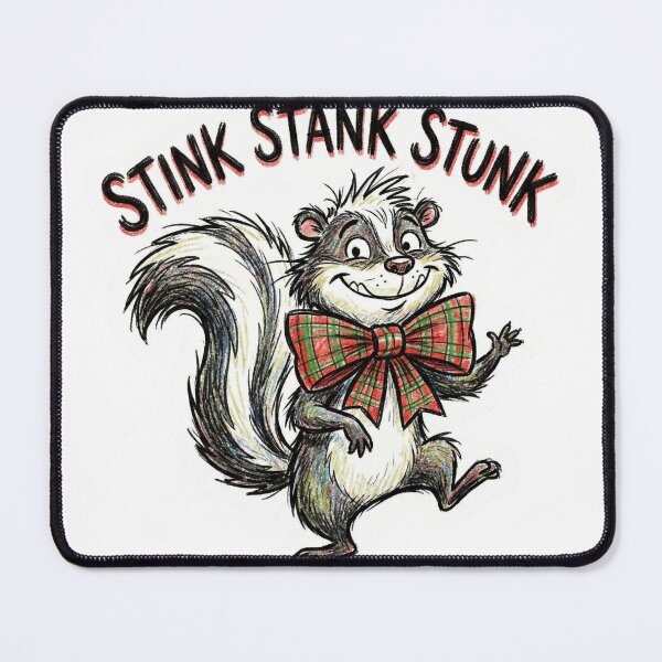 Item preview, Stink Stank Stunk Skunk Christmas Grinch Pun Funny Holiday Bow designed and sold by ArtByYunus.