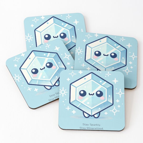 Item preview, BioKawaii Mineral Salt – Cute Hexagonal Crystal Character designed and sold by Yohei-Studio.