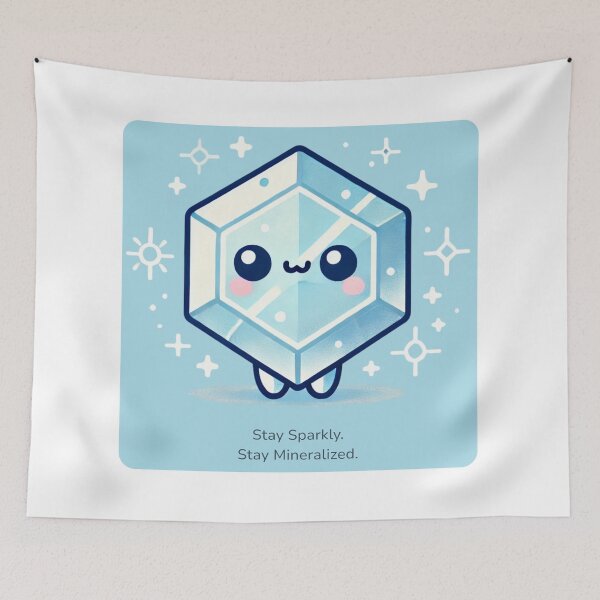 Item preview, BioKawaii Mineral Salt – Cute Hexagonal Crystal Character designed and sold by Yohei-Studio.