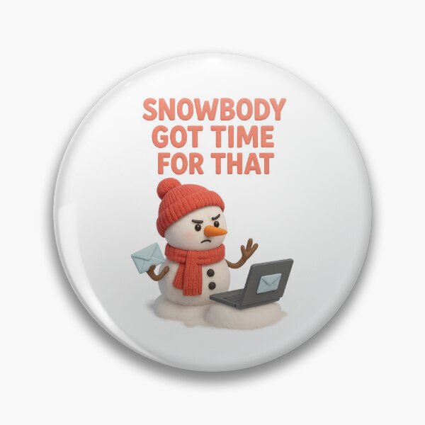 Item preview, Cute Snowman Stress Relief Ignoring Emails - Snowbody Got Time For That | Kawaii Funny Office Humor Gift Art designed and sold by Moons Studio.