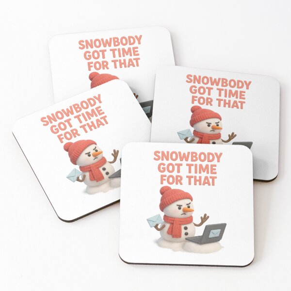 Item preview, Cute Snowman Stress Relief Ignoring Emails - Snowbody Got Time For That | Kawaii Funny Office Humor Gift Art designed and sold by Moons Studio.