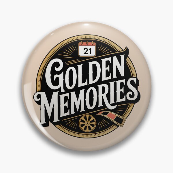 Item preview, Golden Memories Vintage Film Reel Calendar Emblem Design designed and sold by SplashTastic.