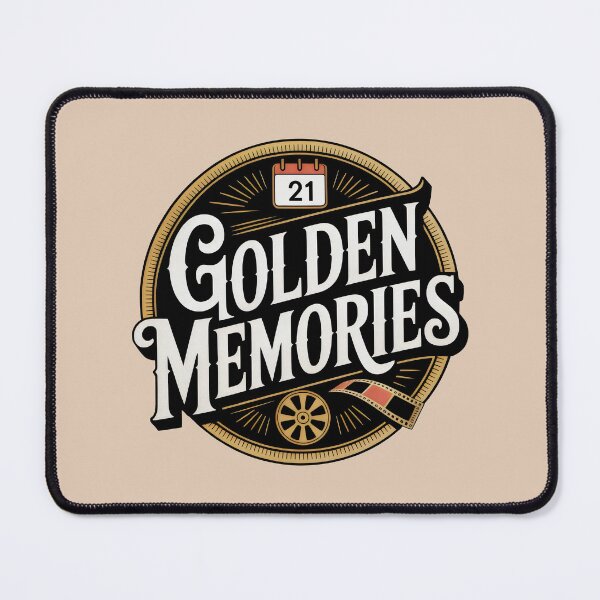 Item preview, Golden Memories Vintage Film Reel Calendar Emblem Design designed and sold by SplashTastic.