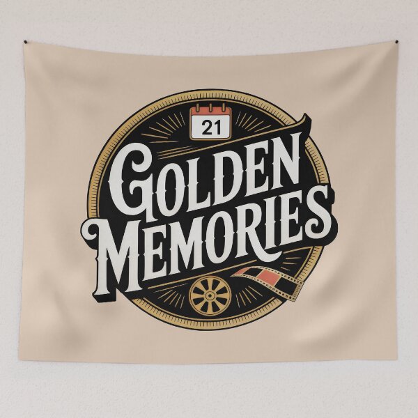 Item preview, Golden Memories Vintage Film Reel Calendar Emblem Design designed and sold by SplashTastic.