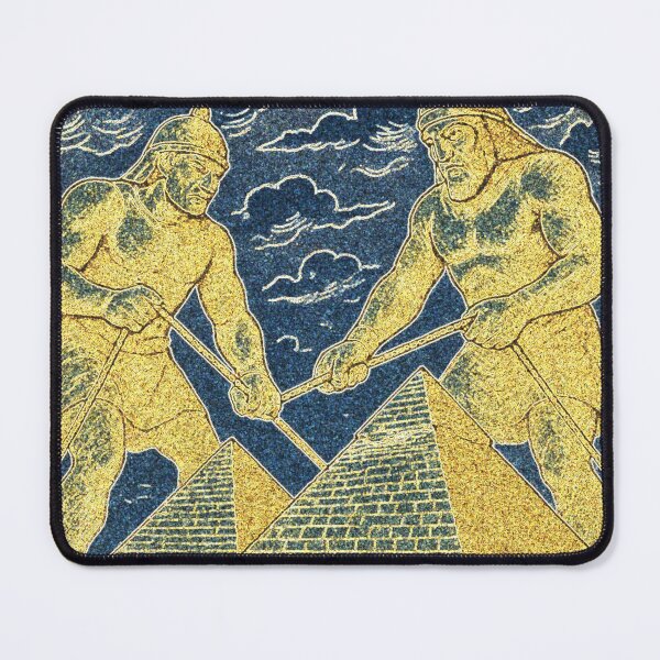 Item preview, Giants Building the Pyramids – Ancient Egypt Fantasy Art designed and sold by MythoWorldddd.