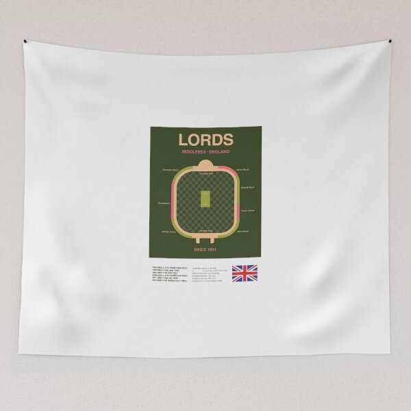 Item preview, Minimalist Lords Cricket Ground Line Print designed and sold by The Circuit Collection.