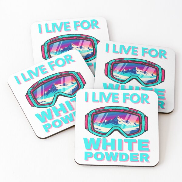 Item preview, I Live For White Powder Retro Snowboard Skiing 90s 80s Skiing designed and sold by ZACK ART.