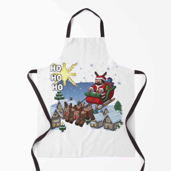 Item preview, Pixel Santa Sleigh Ride – Festive Block Art Christmas Design designed and sold by Fun-and-joy.