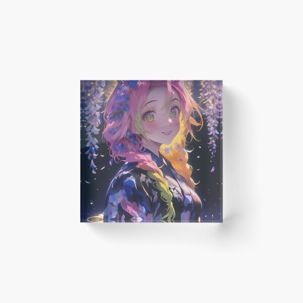 Item preview, Mitsuri Kanroji Demon Slayer Anime Girl Wisteria Blossom Glow Sakura Radiance designed and sold by thedarvills.