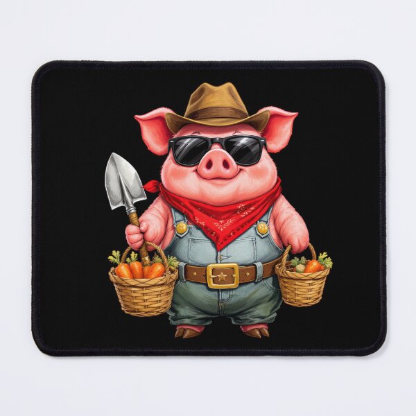 Item preview, Cowboy Pig Farmer | Wild West Gardener designed and sold by ColorSplash123.