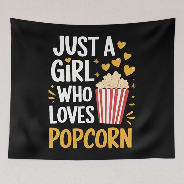 Item preview, Just A Girl Who Loves Popcorn Cute Popcorn Lover Girls Women designed and sold by ToriCarylon.