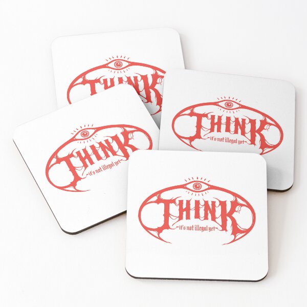 Item preview, Think: It's Not Illegal Yet - Anti-Establishment Critical Thought Art designed and sold by sXe-art.