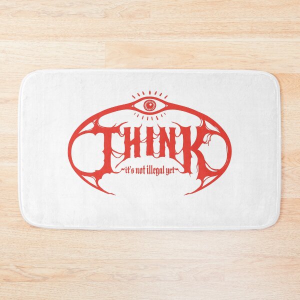 Item preview, Think: It's Not Illegal Yet - Anti-Establishment Critical Thought Art designed and sold by sXe-art.