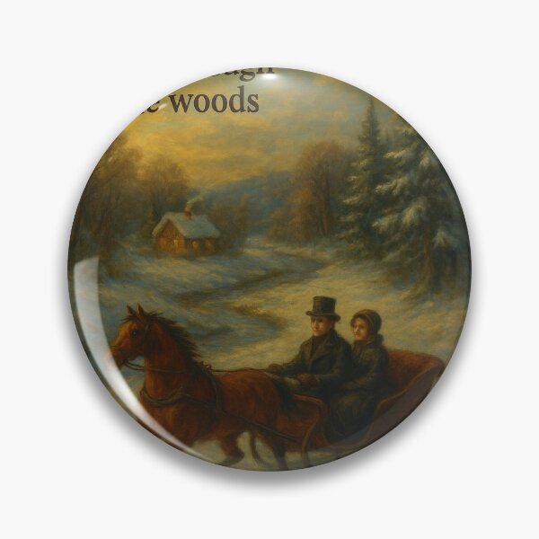 Item preview, Over the River and Through the Woods – Vintage Winter Scene designed and sold by Novel Works Studio.