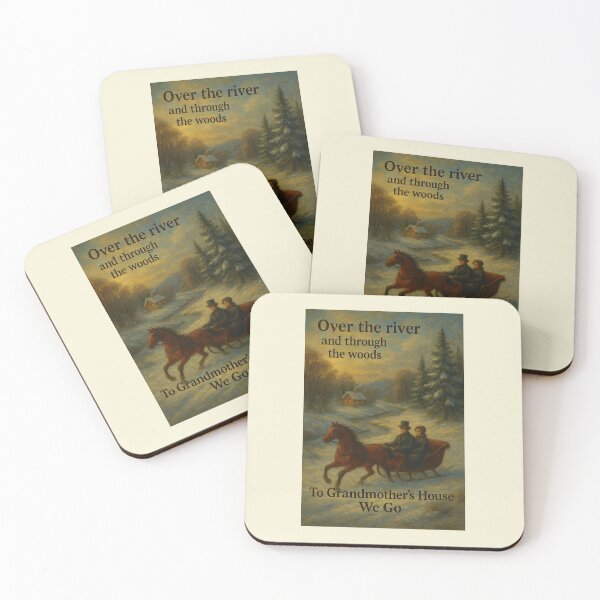 Item preview, Over the River and Through the Woods – Vintage Winter Scene designed and sold by Novel Works Studio.
