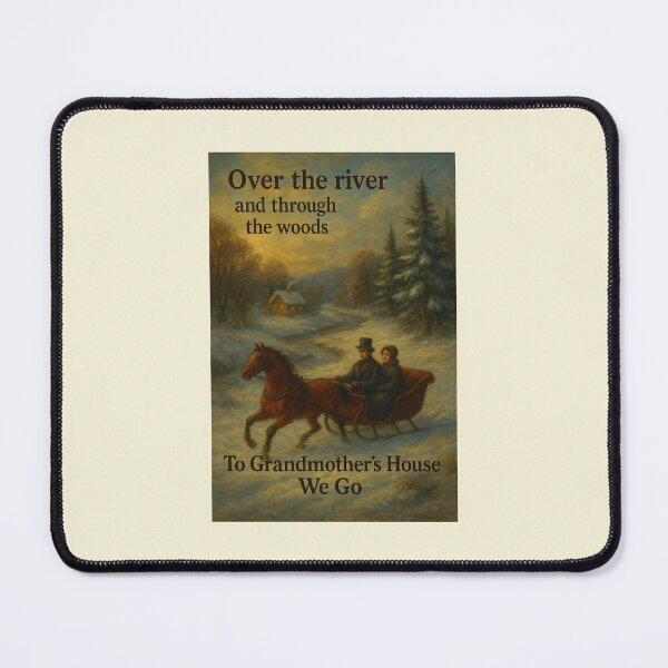 Item preview, Over the River and Through the Woods – Vintage Winter Scene designed and sold by Novel Works Studio.