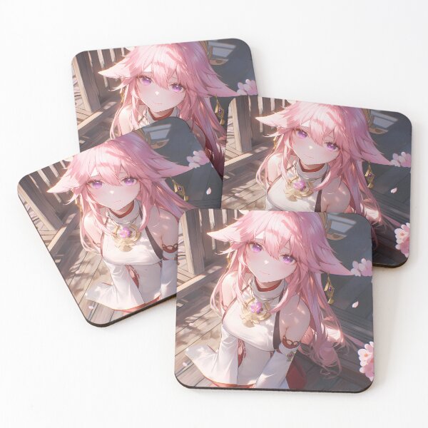 Item preview, Yae Miko Genshin Impact Sakura Blossom Japan Fantasy Pink Spring Beauty Elegant Anime Girl designed and sold by thedarvills.