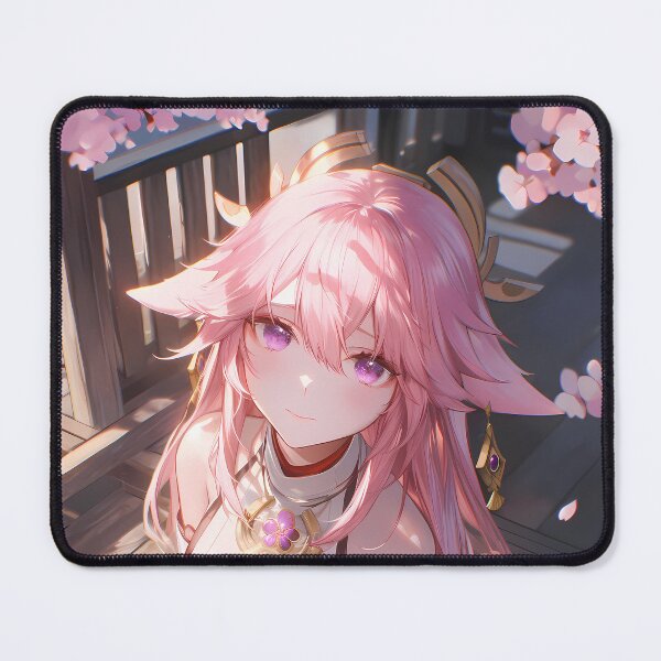 Item preview, Yae Miko Genshin Impact Sakura Blossom Japan Fantasy Pink Spring Beauty Elegant Anime Girl designed and sold by thedarvills.