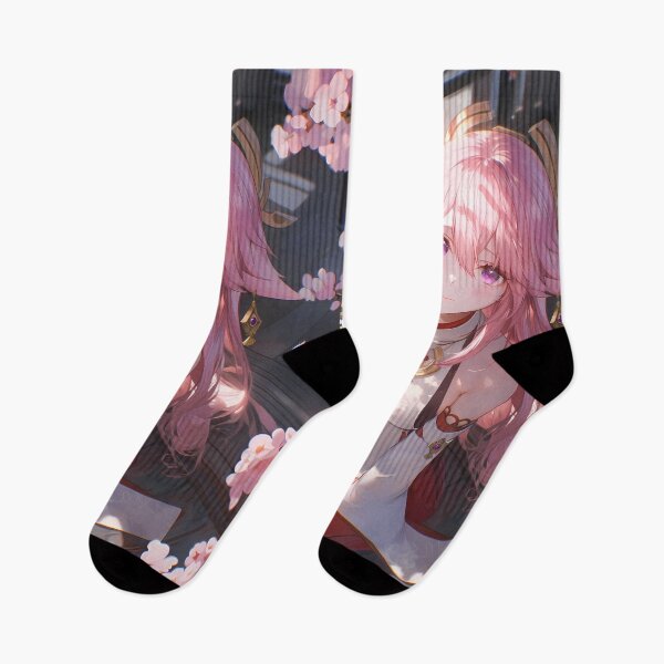 Item preview, Yae Miko Genshin Impact Sakura Blossom Japan Fantasy Pink Spring Beauty Elegant Anime Girl designed and sold by thedarvills.