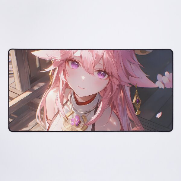 Item preview, Yae Miko Genshin Impact Sakura Blossom Japan Fantasy Pink Spring Beauty Elegant Anime Girl designed and sold by thedarvills.