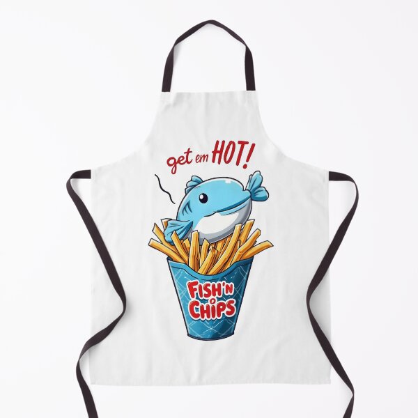 Item preview, Get ’Em Hot! Fish ’N Chips Cute Cartoon Design designed and sold by SoftyDesigns.