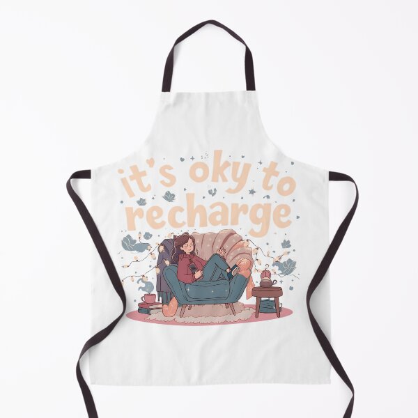 Item preview, It's Okay To Recharge | Cozy Self Care Chair & Tea Aesthetic designed and sold by Tiny Globe .