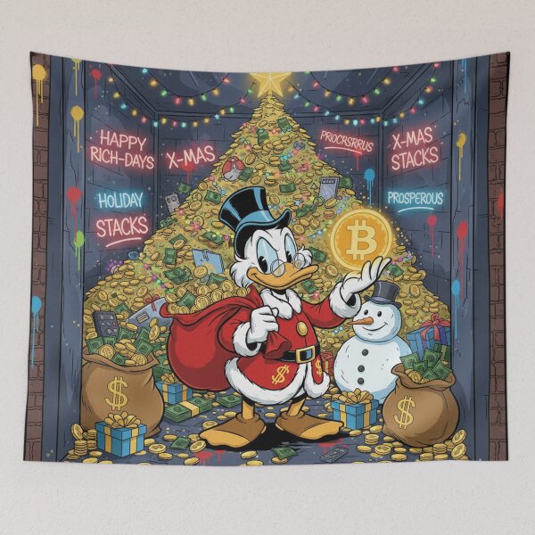 Item preview, Scrooge McDuck Crypto Christmas Wealth Holiday Stacks designed and sold by GEK-NERD.