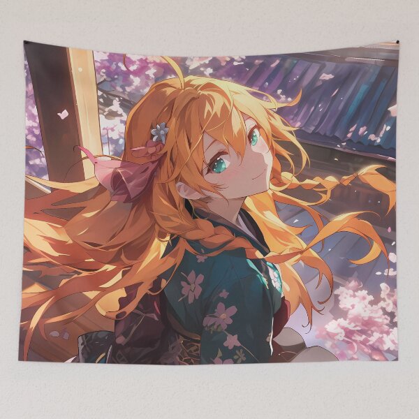 Item preview, Pecorine Princess Connect Cherry Blossom Spring Japan Fantasy Pastel Anime Girl Waifu designed and sold by thedarvills.