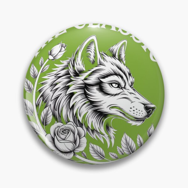 Item preview, The Classic Wolf – Black & White Gothic Tattoo Art designed and sold by TeeVibeHaus.
