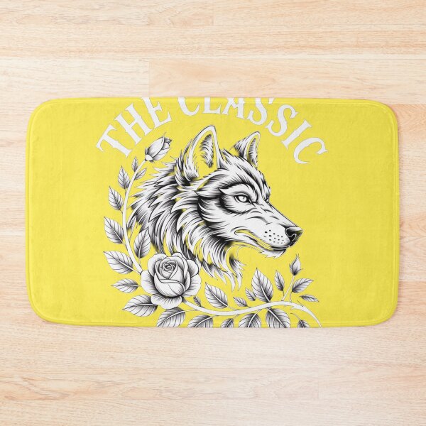 Item preview, The Classic Wolf – Black & White Gothic Tattoo Art designed and sold by TeeVibeHaus.