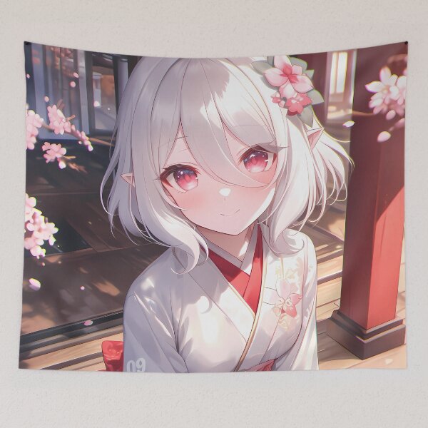 Item preview, Kokkoro Princess Connect Cherry Blossom Spring Fantasy Japan Pastel Anime Girl Waifu designed and sold by thedarvills.