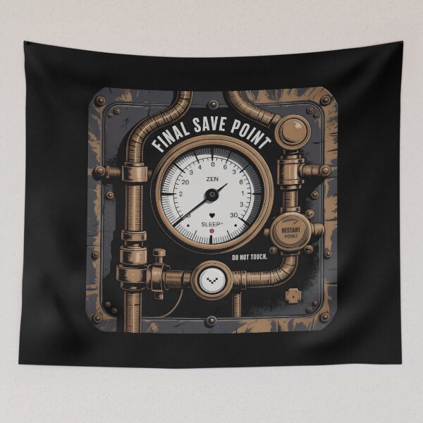 Item preview, Final Save Point Zen Gauge Steampunk Sleep Panel Design designed and sold by SplashTastic.