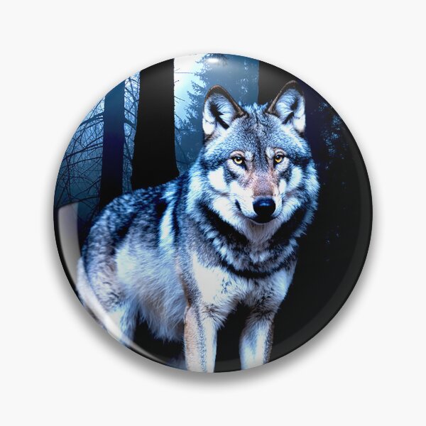 Item preview, Lone Wolf in a Moonlit Forest designed and sold by Exodoi.