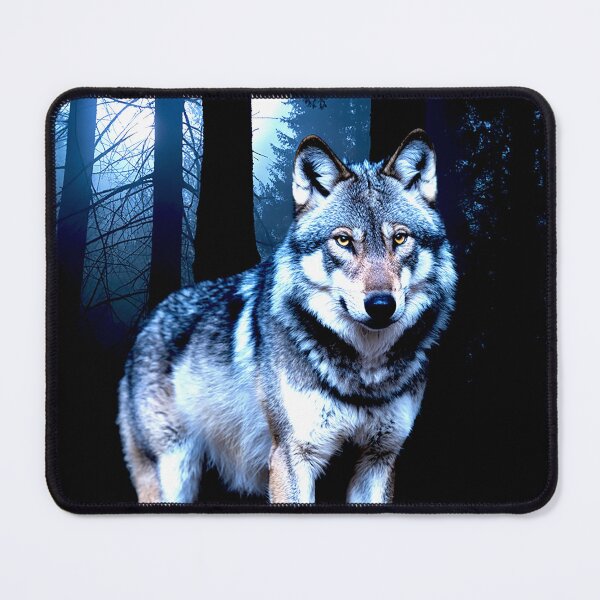 Item preview, Lone Wolf in a Moonlit Forest designed and sold by Exodoi.