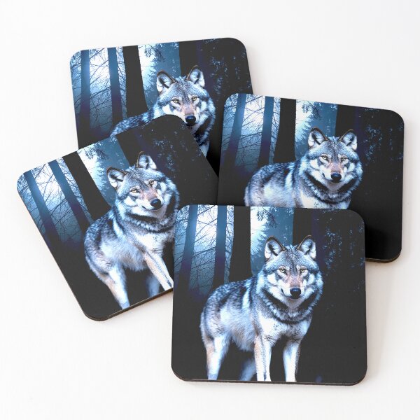 Item preview, Lone Wolf in a Moonlit Forest designed and sold by Exodoi.