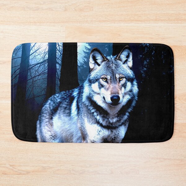 Item preview, Lone Wolf in a Moonlit Forest designed and sold by Exodoi.