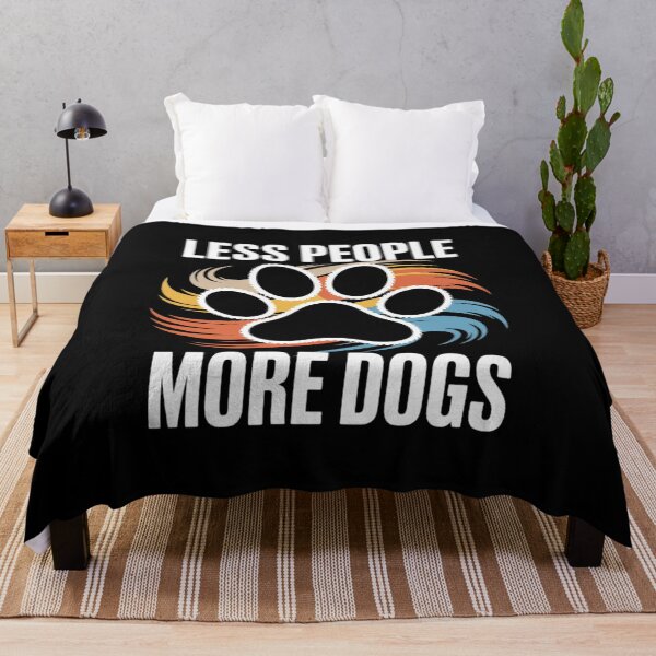 Item preview, Vintage Funny Sayings Dog Lover Less People More Dogs designed and sold by InspiredFoul.