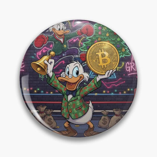 Item preview, Scrooge McDuck Holiday Hustle Merry Grindmas Bitcoin designed and sold by GEK-NERD.
